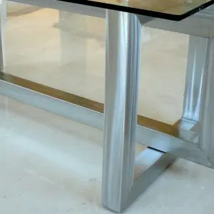 Satinado Radial sobre acero inoxidable o hierro